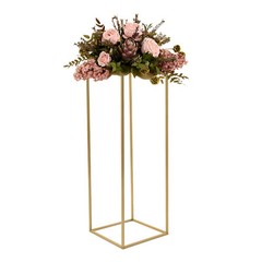 5PC 31.5in Tall Gold Metal Flower Stand for Wedding Table Centerpieces Decor