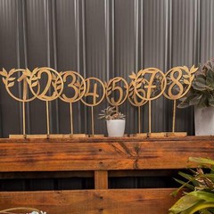 Custom Wooden/ Acrylic Wedding Wreath Table Numbers