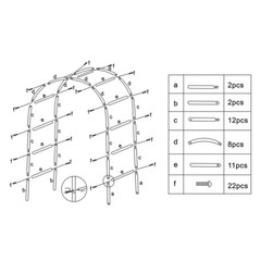 7.9FT Lightweight Metal Arch Wedding Garden Bridal Party Arbor Arches Prom Decor