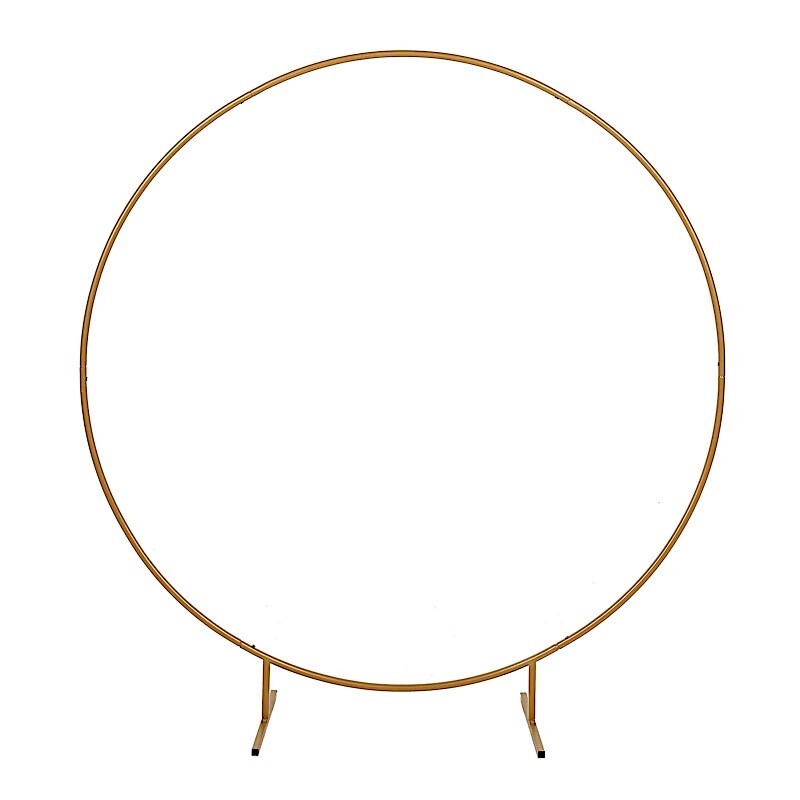 4 ft Gold Balloon Circle Metal Frame Wedding Arch Backdrop Stand Party