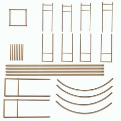 7 ft Gold Metal Rectangular Wedding Arch in Arc de Triomphe Style Party Events