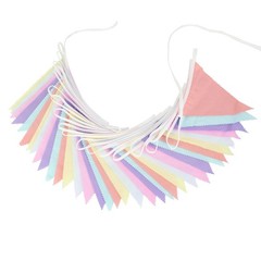 Soft Cotton Bunting Banner With 36 Triangle Flags For Any Event 10M/33 Ft