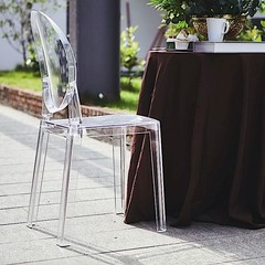 CLEAR 36″ Transparent DINING CHAIR Oval Back Wedding Reception Party Decorations