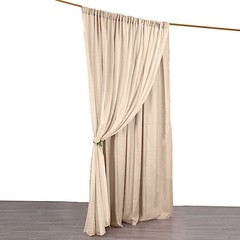 NUDE 10 ft x 10 ft Polyester Sheer Chiffon Dual Layer CURTAIN Rod Pockets Party
