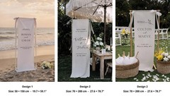 Custom Fabric Wedding Welcome Sign Personalized Linen Wedding Banner Decor