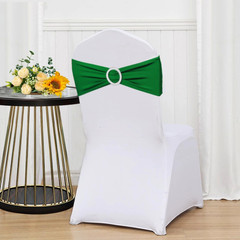 Chair Sashes Spandex Stretch Chair Bows with Buckle Slider for Wedding Party Dec