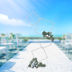 Square Iron Flower Stand for Weddings, Events, and Home Decor