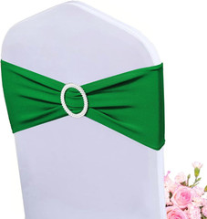 Chair Sashes Spandex Stretch Chair Bows with Buckle Slider for Wedding Party Dec