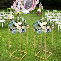 Elegant Gold Wedding Flower Stand – Durable, Reusable, Easy To Assemble