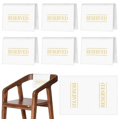 6 Pcs Reserved Chair Signs for Weddings Parties Celebrations Church Events