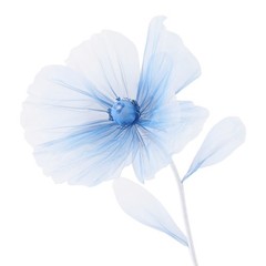 3-Head Wedding Artificial Flower Gradient Blue Wedding Decor Artificial Flower