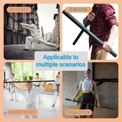 4ft & 6ft Collapsible Bo Staff – Foam-Padded Martial Arts Training Staff f