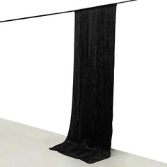 BLACK 5 ft Premium Velvet Backdrop Curtain Party Wedding Event Booth Decorations