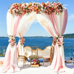Flexible DIY Wedding Background Stand Wedding Canopy Solid Metal Drape Backdrop