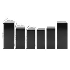 6pcs Metal Cuboid Stands DISPLAY BOXES Pedestal Modern Columns Party Event