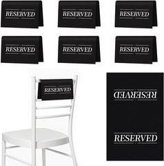6 Pcs Reserved Seating Signs Reserved Chair Sign Printed Placeholder for Church