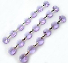 1 Yard Crystal 14mm Octagon Beads Diamond Garland Glass Wedding Chandelier Parts