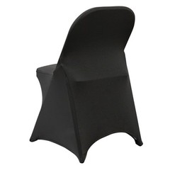 VEVOR 100PCS Black Stretch Spandex Folding Chair Covers for Wedding Party Dining