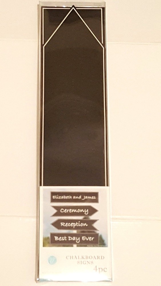 VICTORIA LYNN 4 PIECE CHALKBOARD SIGN SET FOR EVENTS, DIRECTIONS AND NOTICES