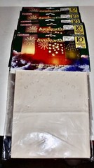White Luminary Bags- Sunburst-LED Candle Bag- Party Wedding Event Sack Lot of 50