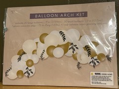 White & Gold Balloon Arch Kit DIY – 20 Large & 20 Small Balloons + Paper Leaves