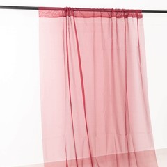 5ft x 32ft BURGUNDY Premium Chiffon Sheer Backdrop CURTAIN PANEL Drape Party