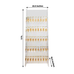 Silver 5 ft Foam 5-Tier Wine Glass Rack Champagne Flute Holder Stand Party