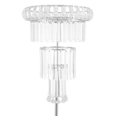 2Pc Silver Acrylic & Iron 4-Tier Free-Standing Flower Stand 82cm Wedding
