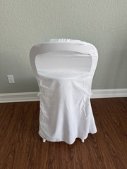 Folding white Chair Covers 15 Pcs, Polyester Universal Standard