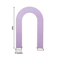 8ft LAVENDER Fitted Spandex Open Arch Double Sided Backdrop STAND COVER Party