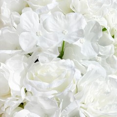 1m Artificial Rose Silk Flower Row Arrangement Wedding Arch Backdrop Wall Decor