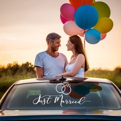 Just Married Car Sticker, Wedding Car Decoration Car Decoration Wedding …