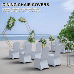 Spandex Banquet Chair Covers 100 Pcs White for Wedding Party | Stretch Polyester