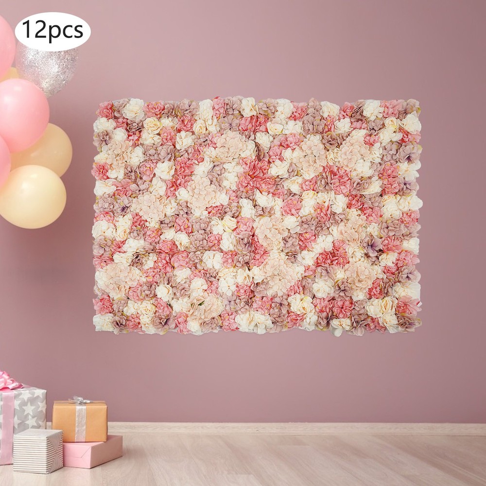 Wall Panel Wedding Backdrop Event Party Flower Wall Panel 12* Artificial Flower