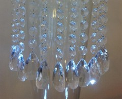 20Pcs Acrylic Crystal Bead Strands Wedding Party Cake Topper 25cm Decor Supplie