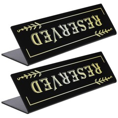 2Pcs Reserved Signs for Tables Inverted Triangle Card Set up Hotel Dining Room