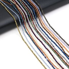 10 Strands Artificial Color Plating Faceted Beads Synthetic Colorful Crystal …