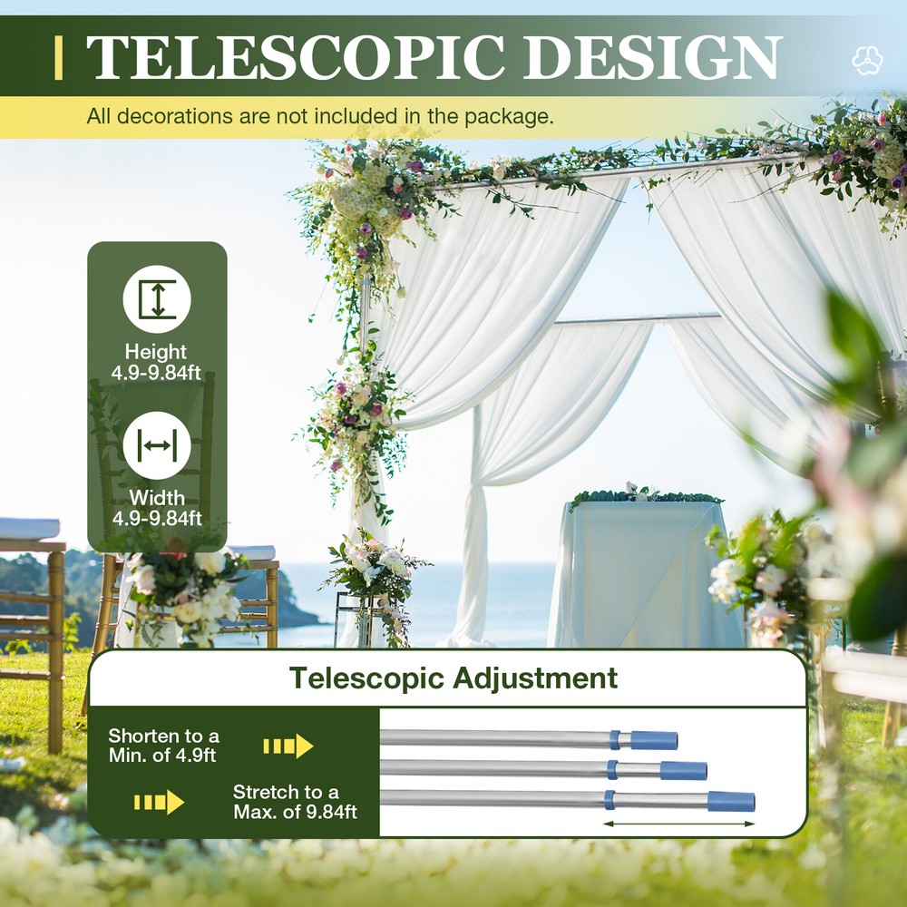 Professional Backdrop Stand Pipe Kit 10’x10’/10’x 20′ Heavy Duty Background Pipe