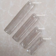 10pc 63/76/100/120/150mm Triangle Strip Crystal Pendant Prism Lamp Hanging Decor
