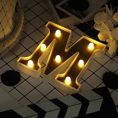 6″ tall GOLD M LED Lighted Marquee Letters Sign Party Wedding Events Decorations