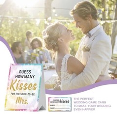 Guess How Many Kisses For The Soon To Be Mrs Wedding Bridal Shower Sign