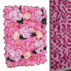 6Pcs Artificial Flower Wall Panels 60*40cm Floral Backdrop Wedding Party Decor