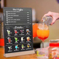 8 x12 Inch Tabletop Chalkboard Sign with Base Stand, Menu Chalk Board 1 Pack