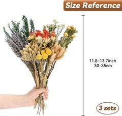 345 Pcs Lar Boho Dried Flower Bouquet Wedding Dry Flowers Decor