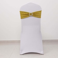 5 GOLD Spandex Chiavari Chair Cushion Covers Wedding Reception Party