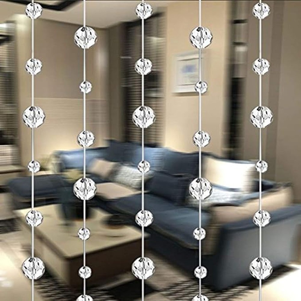 Glass Crystal Beads Curtain Window Door Curtain Passage Wedding Backdrop Door…