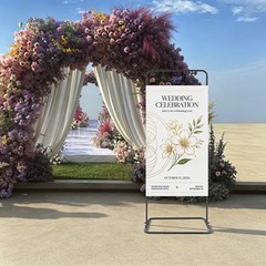 Wedding Stand Seating Chart Display Frame Floor-standing Wedding Sign Stand