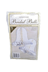 2 White Honeycomb BRIDAL BELLS 9″ Wedding Decor