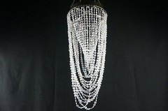 30″ Layered Iridescent Acrylic Crystal Chandelier Wedding Venue Party Decor
