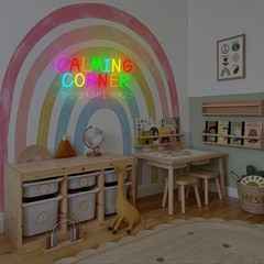 hhuohuona Calming Corner Neon Signs for Wall Decor Dimmable Safe Space Led Si…